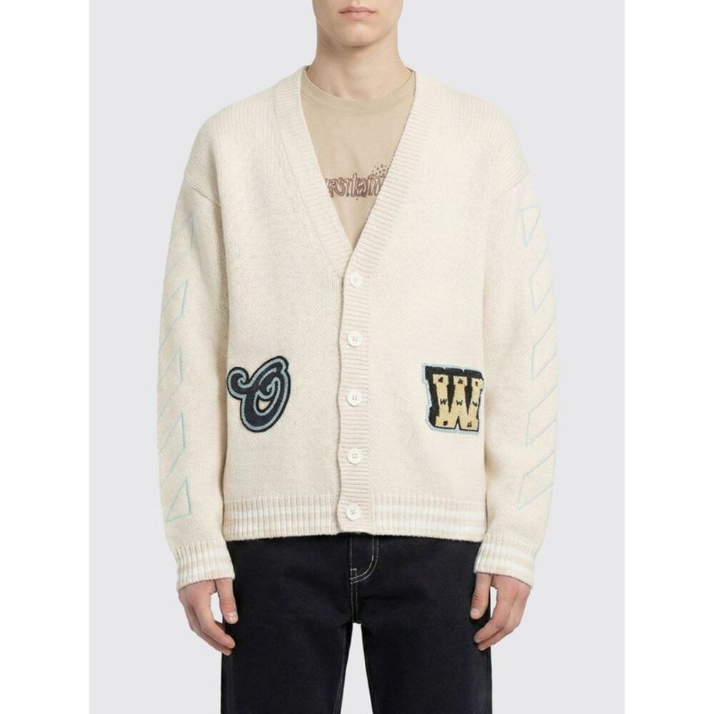 Off-White Men Cotton Cardigan With Logo Off-White